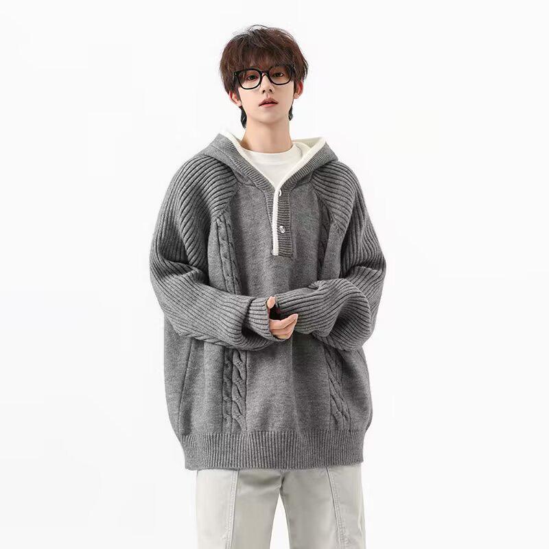 Unisex Heavyweight Cable Knit Colorblock Hoodie - Winter BF Style, Warm Loose Fit Extra Large сірий колір
Unisex Heavyweight Cable Knit Colorblock Hoodie - Winter BF Style, Warm Loose Fit Extra Large сірий колір