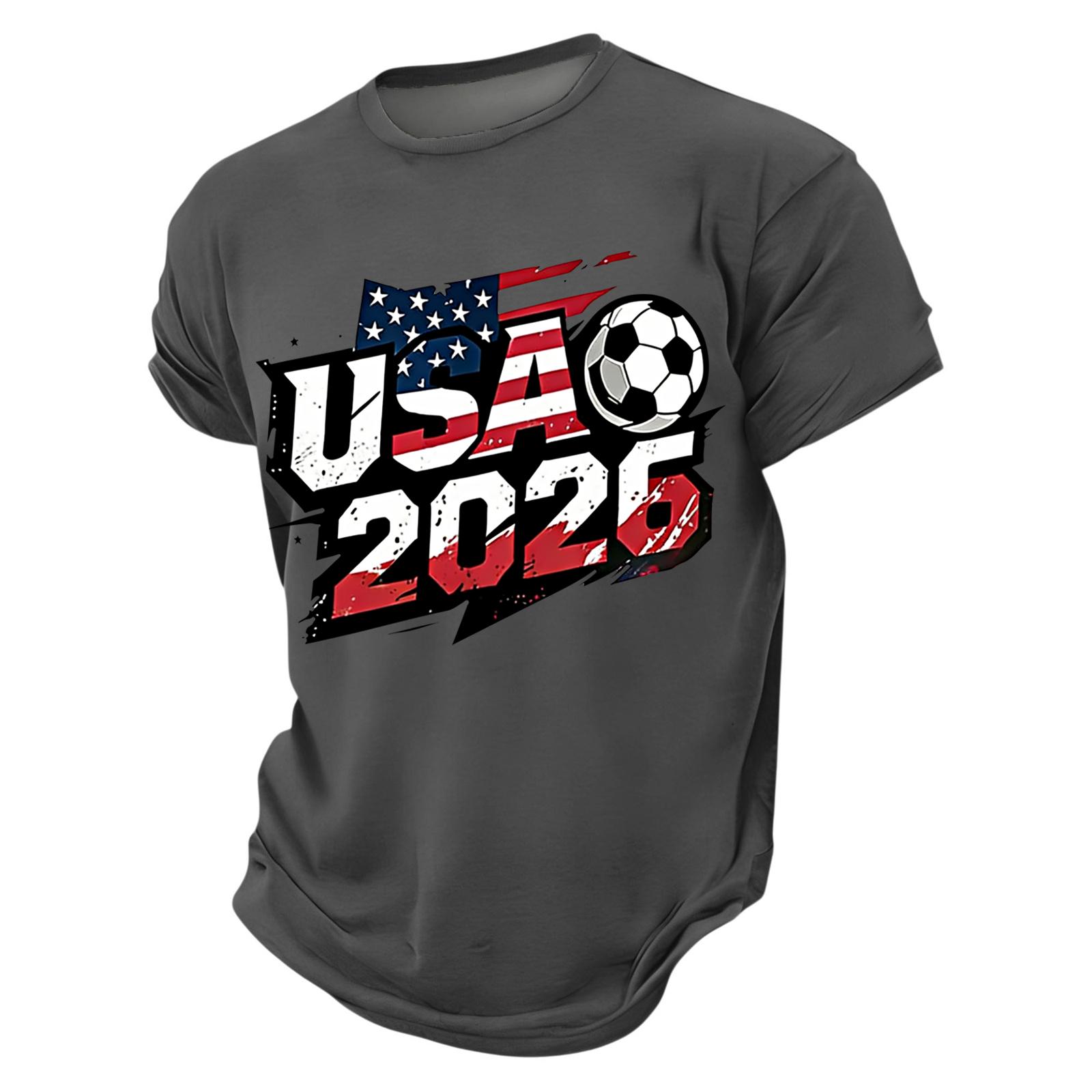 Men s Short Sleeve Crew Neck T Shirt USA 2026 Soccer Graphic Print Casual Loose Fit Top for Daily Wear XL
Men s Short Sleeve Crew Neck T Shirt USA 2026 Soccer Graphic Print Casual Loose Fit Top for Daily Wear XL