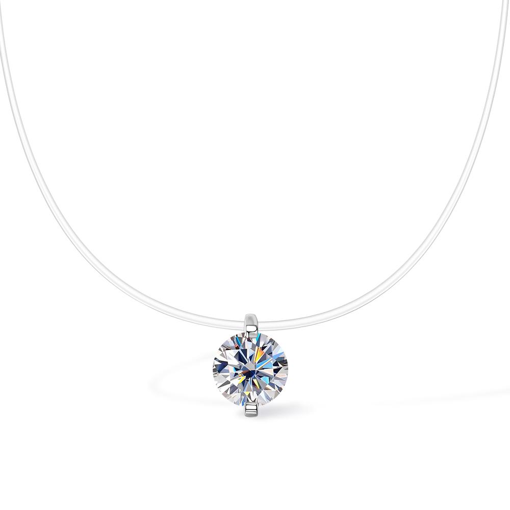 Moissanite Necklace for Women Sparkling Lab Diamond Solitaire Pendant Silver Transparent Chain Necklaces
Moissanite Necklace for Women Sparkling Lab Diamond Solitaire Pendant Silver Transparent Chain Necklaces