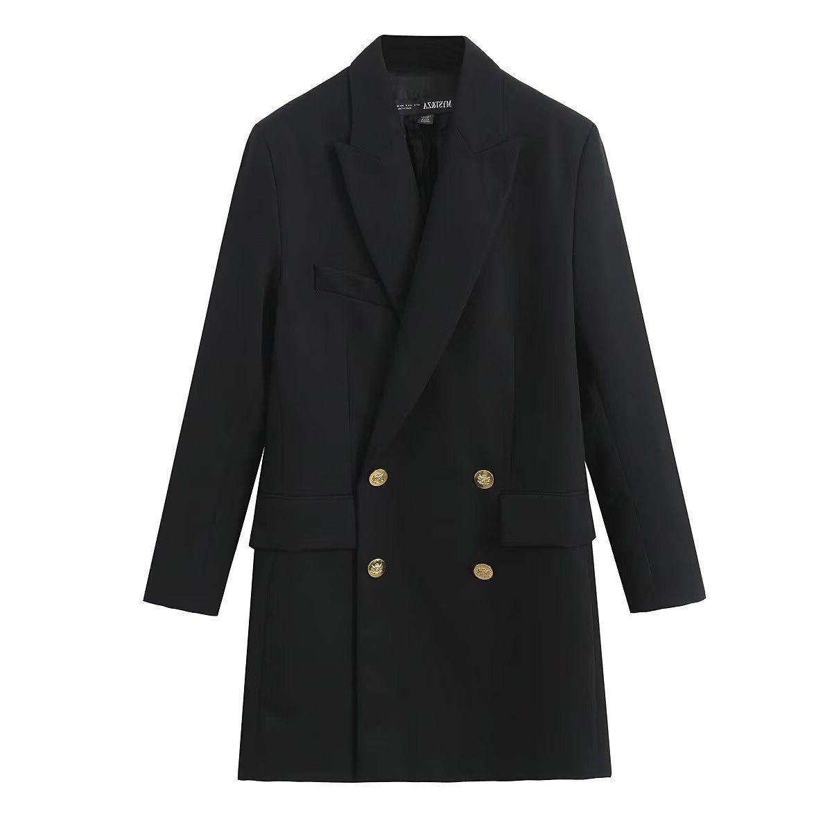 TAOP&ZA Women s European & American Style Mid-Length Lapel Suit Jacket - Early Spring Fashion 9020713 S чёрный 
TAOP&ZA Women s European & American Style Mid-Length Lapel Suit Jacket - Early Spring Fashion 9020713 S чёрный