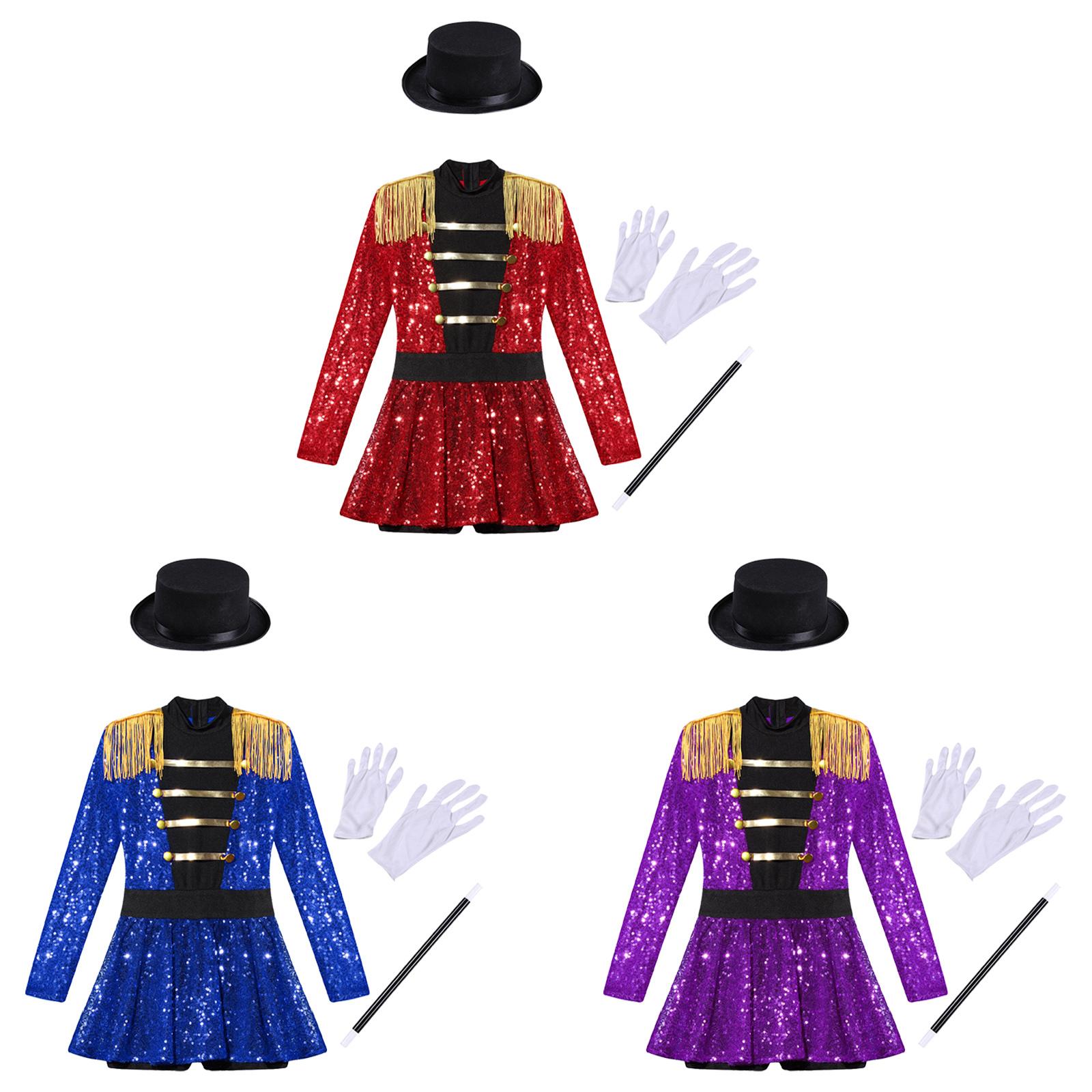 Kids Girls Deluxe Circus Ringmaster Costume Lion Tamer Ringleader Fancy Dress Up 5-6 Years фіолетовий
Kids Girls Deluxe Circus Ringmaster Costume Lion Tamer Ringleader Fancy Dress Up 5-6 Years фіолетовий