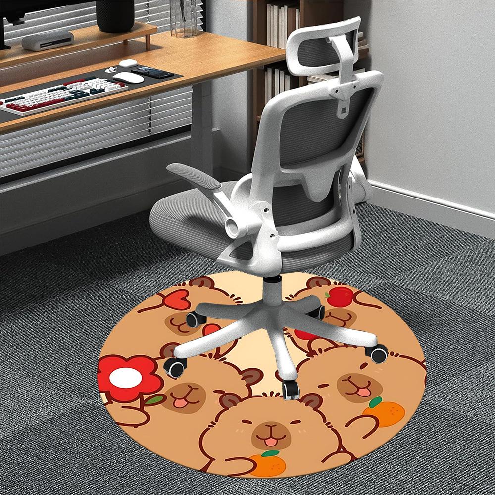 1PC Cute Capybara Chair Carpet for Office, Indoor Non-Slip Washable Carpet, Soft Comfortable Mat For Office Room yy250930069 80cm by 80cm
1PC Cute Capybara Chair Carpet for Office, Indoor Non-Slip Washable Carpet, Soft Comfortable Mat For Office Room yy250930069 80cm by 80cm