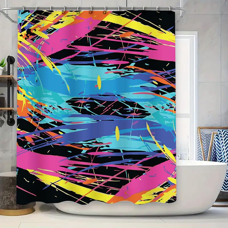 Colorful Shower Curtain With Abstract Design Perfect For Bathroom Decor (128 Characters) W60H190(CM)-1 Pcs
Colorful Shower Curtain With Abstract Design Perfect For Bathroom Decor (128 Characters) W60H190(CM)-1 Pcs