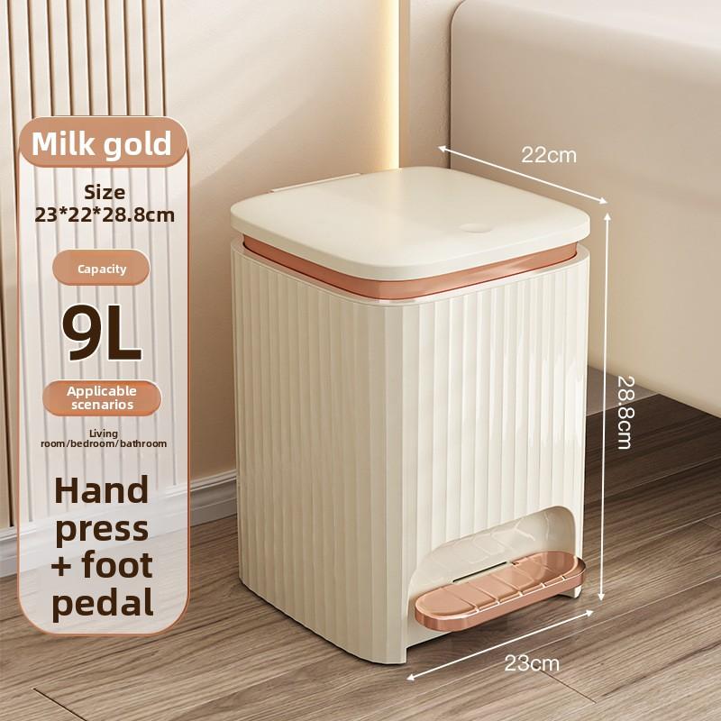 9/12L Wastebasket Pressing Type Recycle Bin with Pedal Lid Luxury Large Capacity Trash Bin Home Use Bathroom Kitchen Trash Can
9/12L Wastebasket Pressing Type Recycle Bin with Pedal Lid Luxury Large Capacity Trash Bin Home Use Bathroom Kitchen Trash Can