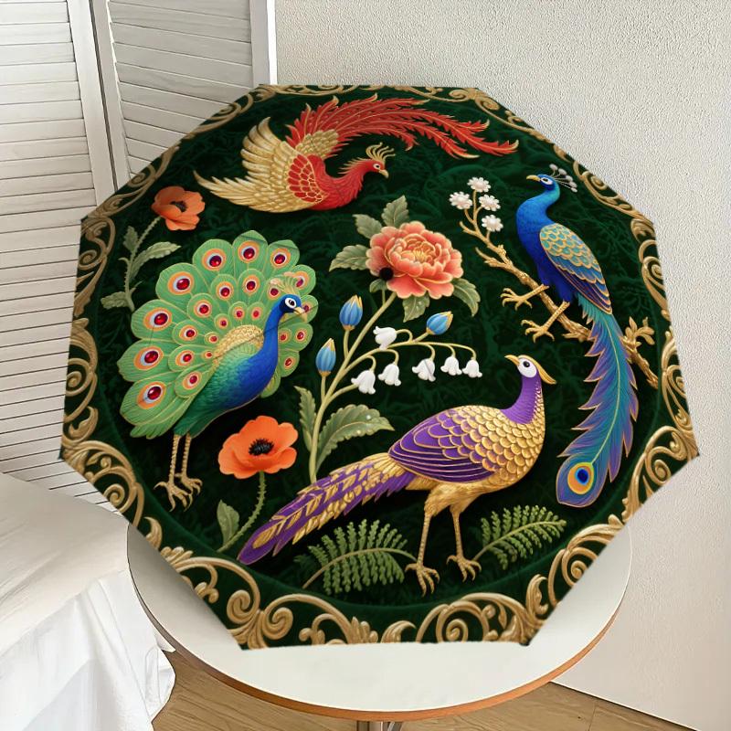 1pc Colorful Peacocks and Flowers Ornament Umbrella with Plastic Handle,Suitable for All Seasons Home Travel Outdoor UmbrellaDD1822
1pc Colorful Peacocks and Flowers Ornament Umbrella with Plastic Handle,Suitable for All Seasons Home Travel Outdoor UmbrellaDD1822