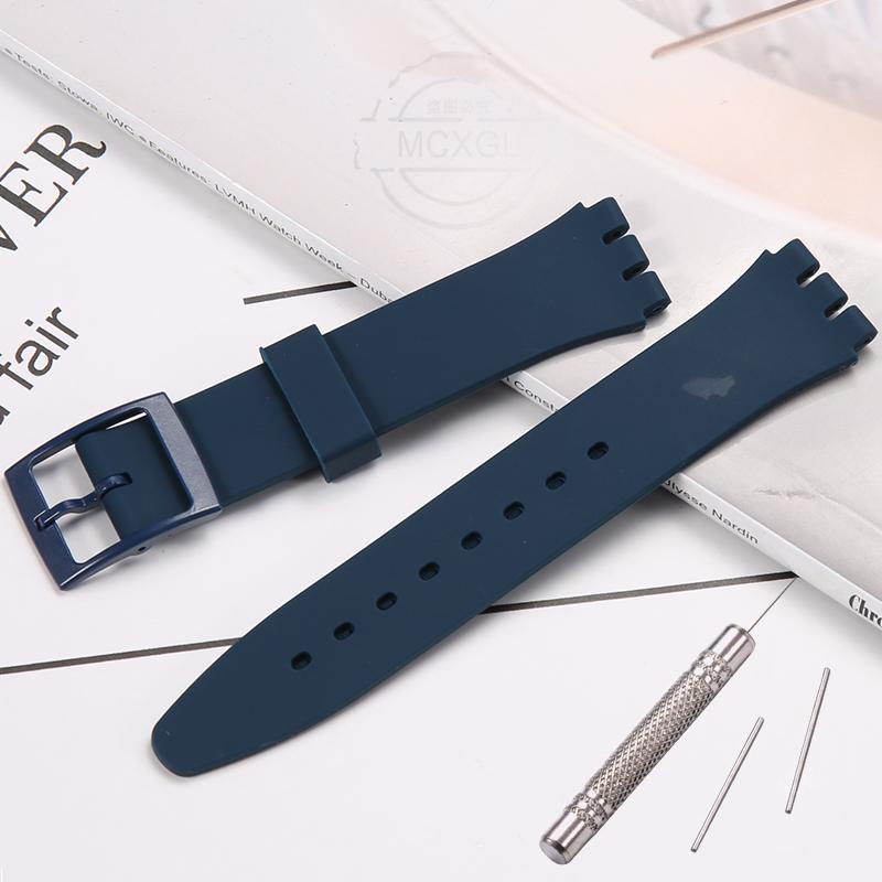 17 мм м який силіконовий ремінець кольоровий для Swatch Водонепроникний спортивний годинник Аксесуари Ремінець Браслет Наручний ремінець 17mm темно-синього кольору
17 мм м який силіконовий ремінець кольоровий для Swatch Водонепроникний спортивний годинник Аксесуари Ремінець Браслет Наручний ремінець 17mm темно-синього кольору