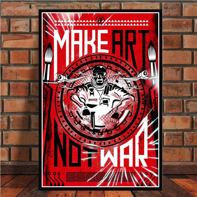 Make Art Not War Pop Bar Art Painting Retro Vintage Poster And Prints Wall Art Canvas Wall Pictures For Living Room Home Decor 20x30cm no frame
Make Art Not War Pop Bar Art Painting Retro Vintage Poster And Prints Wall Art Canvas Wall Pictures For Living Room Home Decor 20x30cm no frame