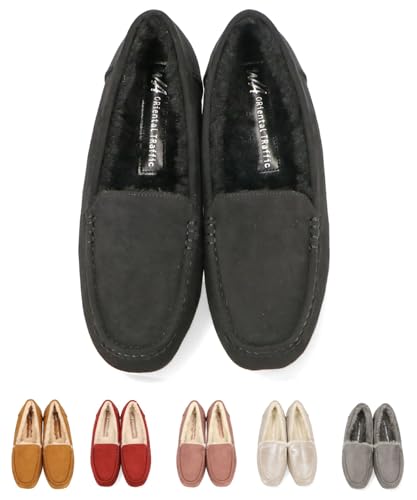 Oriental Traffic Women s Fur Moccasins, Warm Winter Slip-On Pumps with Fur and Fleece Lining, Size 24.0cm, Black (12311), Available in Large and Small
Oriental Traffic Women s Fur Moccasins, Warm Winter Slip-On Pumps with Fur and Fleece Lining, Size 24.0cm, Black (12311), Available in Large and Small