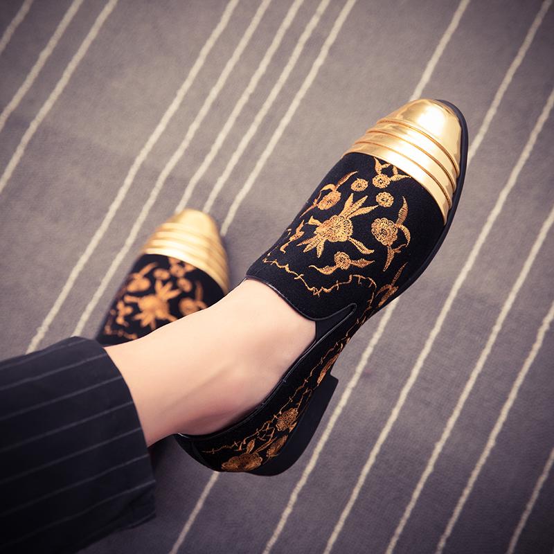 Fashion New Fashion Gold Top and Metal Toe Men Velvet Dress shoes italian mens dress shoes Handmade Loafers Party Flats Zapatos Hombre 6
Fashion New Fashion Gold Top and Metal Toe Men Velvet Dress shoes italian mens dress shoes Handmade Loafers Party Flats Zapatos Hombre 6