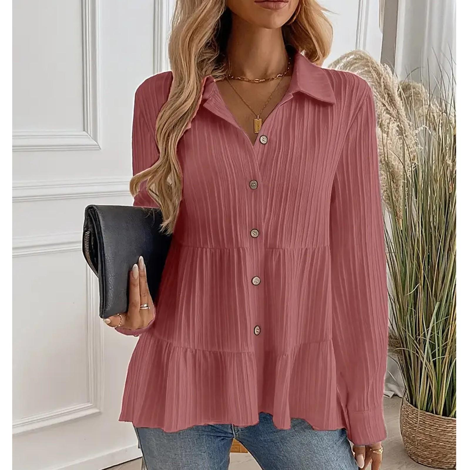Женская повседневная однотонная рубашка с длинным рукавом на пуговицах Топ Рубашка на пуговицах Топ Топ M розовый
Женская повседневная однотонная рубашка с длинным рукавом на пуговицах Топ Рубашка на пуговицах Топ Топ M розовый