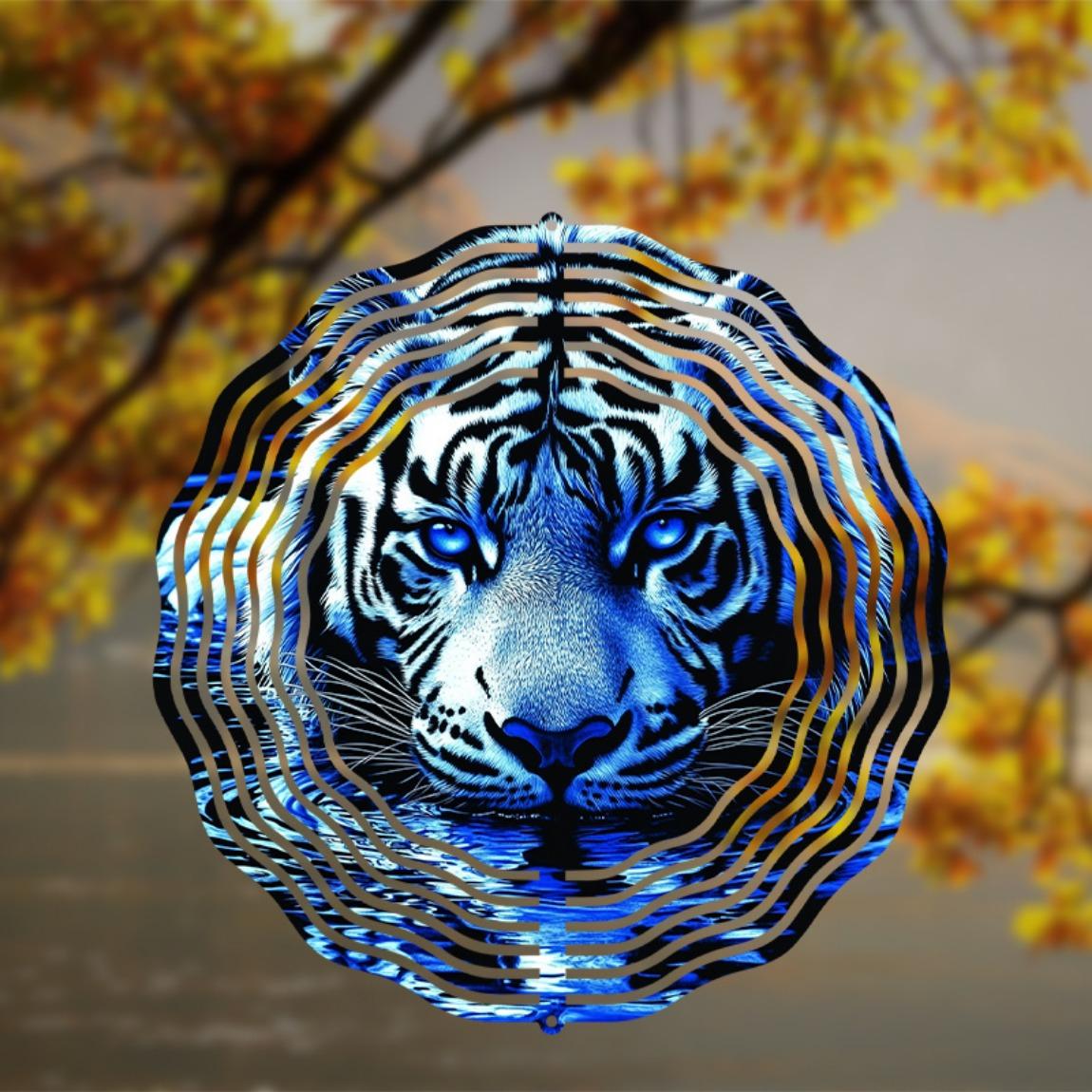 Metal Wind Spinner 3D Blue Tiger Design Hanging Decor for Garden Yard Balcony Outdoor Decoration No Battery Needed 01A
Metal Wind Spinner 3D Blue Tiger Design Hanging Decor for Garden Yard Balcony Outdoor Decoration No Battery Needed 01A