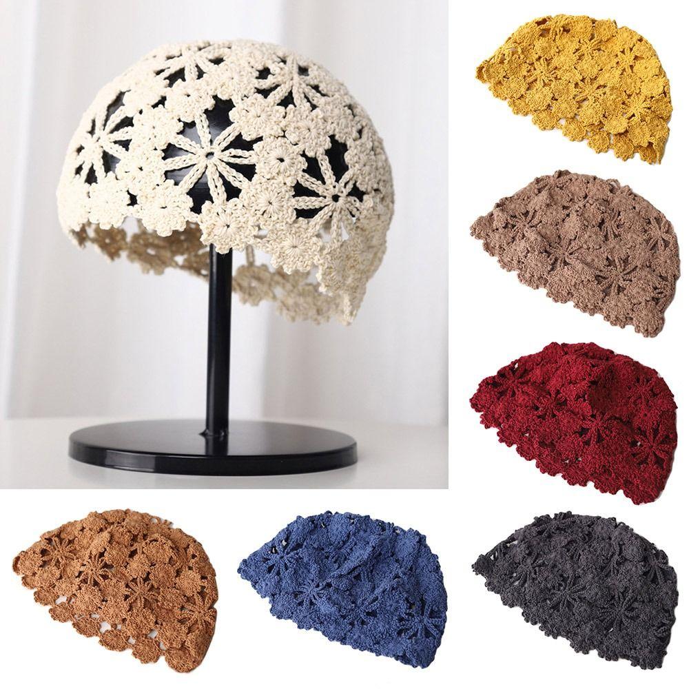 Flowers Knitted Hat Hollowed Out Skullies Hat Breathable Sun Visor for Women чорний
Flowers Knitted Hat Hollowed Out Skullies Hat Breathable Sun Visor for Women чорний