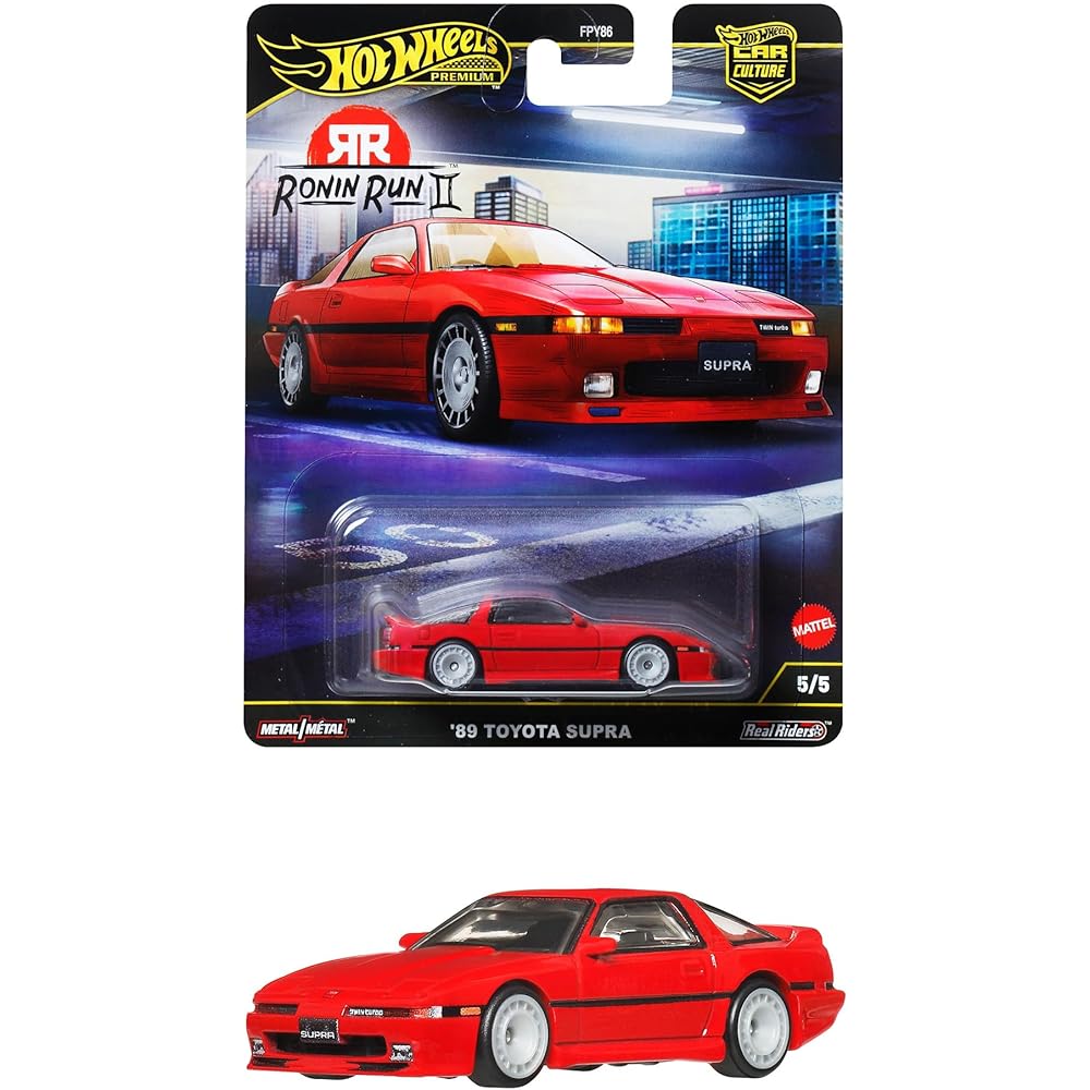 Hot Wheels Car Culture Ronin Run II 89 Toyota Supra Toy Vehicle Miniature Red 3 Years and Up
Hot Wheels Car Culture Ronin Run II 89 Toyota Supra Toy Vehicle Miniature Red 3 Years and Up