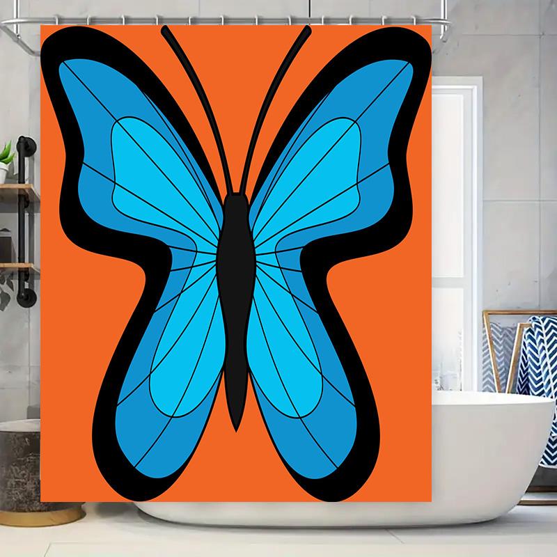 Stylish Bathroom Decor Butterfly Shower Curtain Bold Colorful Blue Orange Print For Home Bath Decoration W60H190(CM)-1 Pcs
Stylish Bathroom Decor Butterfly Shower Curtain Bold Colorful Blue Orange Print For Home Bath Decoration W60H190(CM)-1 Pcs