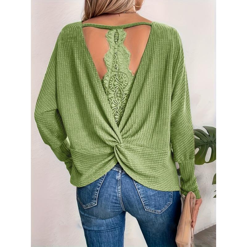 Женский однотонный пуловер с круглым вырезом и ажурными вставками XXL зелёный
Женский однотонный пуловер с круглым вырезом и ажурными вставками XXL зелёный