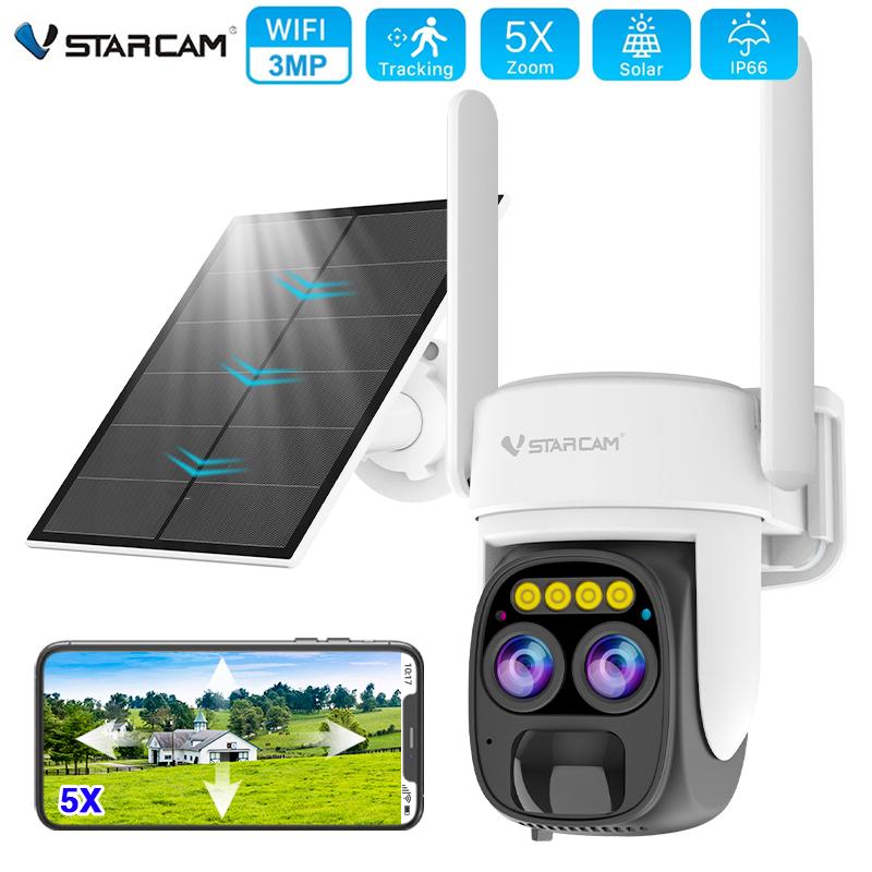 Vstarcam 3MP 2K Уличная Wi-Fi камера с двумя объективами 5X Zoom PTZ Беспроводная солнечная камера AI Автоматическое отслеживание CCTV IP-камера наблюдения
Vstarcam 3MP 2K Уличная Wi-Fi камера с двумя объективами 5X Zoom PTZ Беспроводная солнечная камера AI Автоматическое отслеживание CCTV IP-камера наблюдения