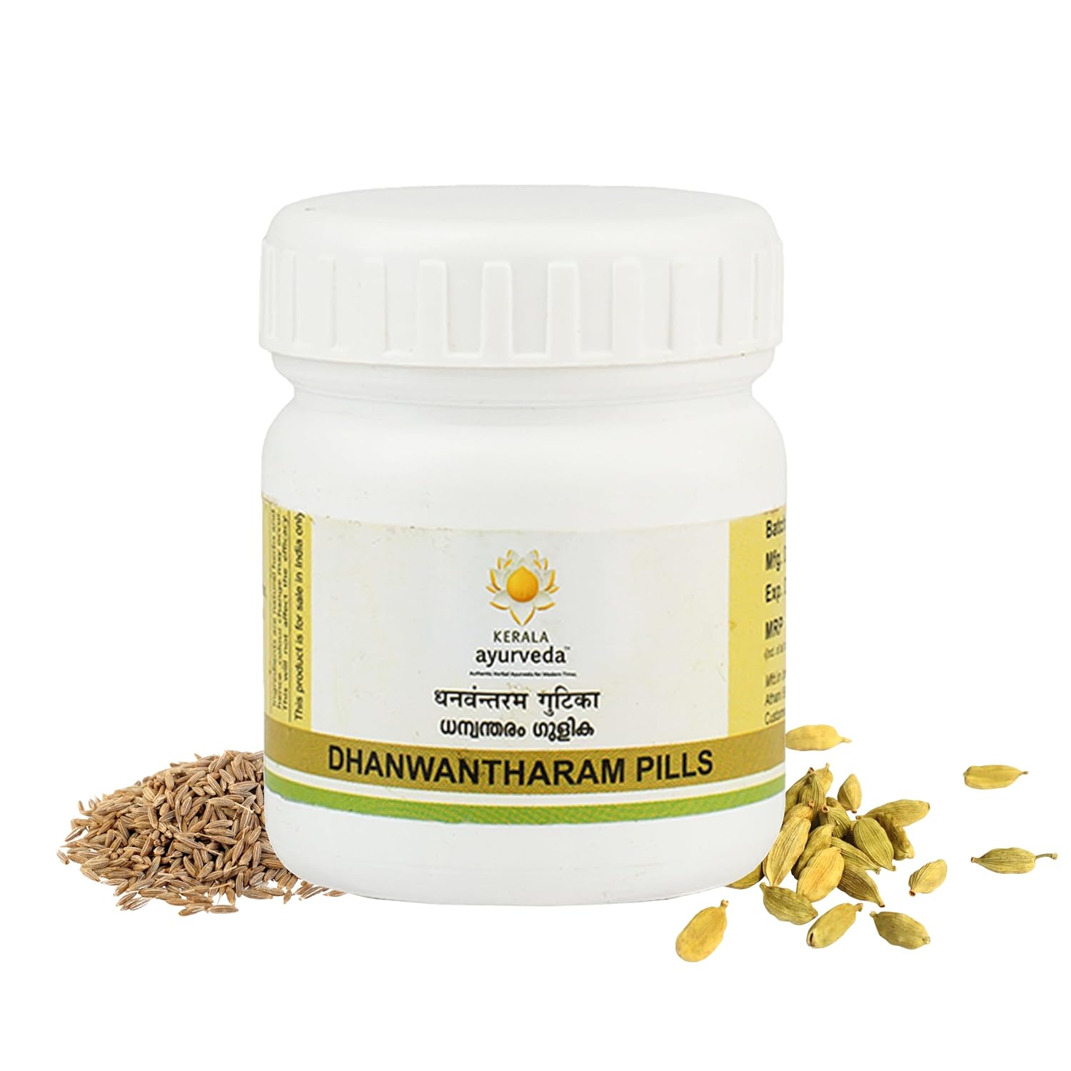 Kerala Ayurveda Dhanwantharam Pills 50 Tablets Pack for Digestive Health, Gas Relief, and Pre Post-Delivery Comfort
Kerala Ayurveda Dhanwantharam Pills 50 Tablets Pack for Digestive Health, Gas Relief, and Pre Post-Delivery Comfort