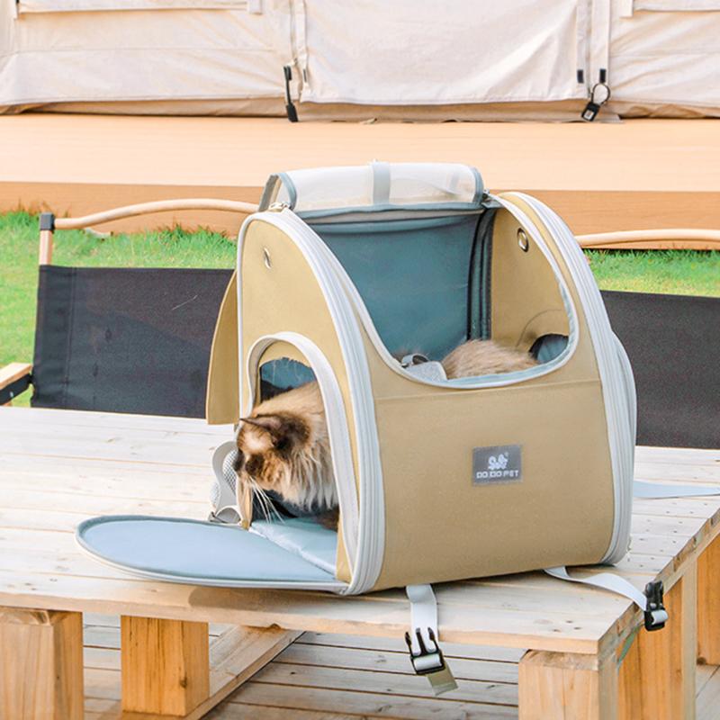 DODOPET BC Series Pet Carrier Backpack Oxford Cloth Breathable Mesh Pet Travel Bag for Small Dogs Cats Expandable Style/Khaki
DODOPET BC Series Pet Carrier Backpack Oxford Cloth Breathable Mesh Pet Travel Bag for Small Dogs Cats Expandable Style/Khaki