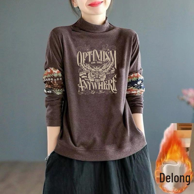 Premium Double-Sided Velvet Retro Print Semi-High Collar Long-Sleeve Top S (75-85 jin)
Premium Double-Sided Velvet Retro Print Semi-High Collar Long-Sleeve Top S (75-85 jin)