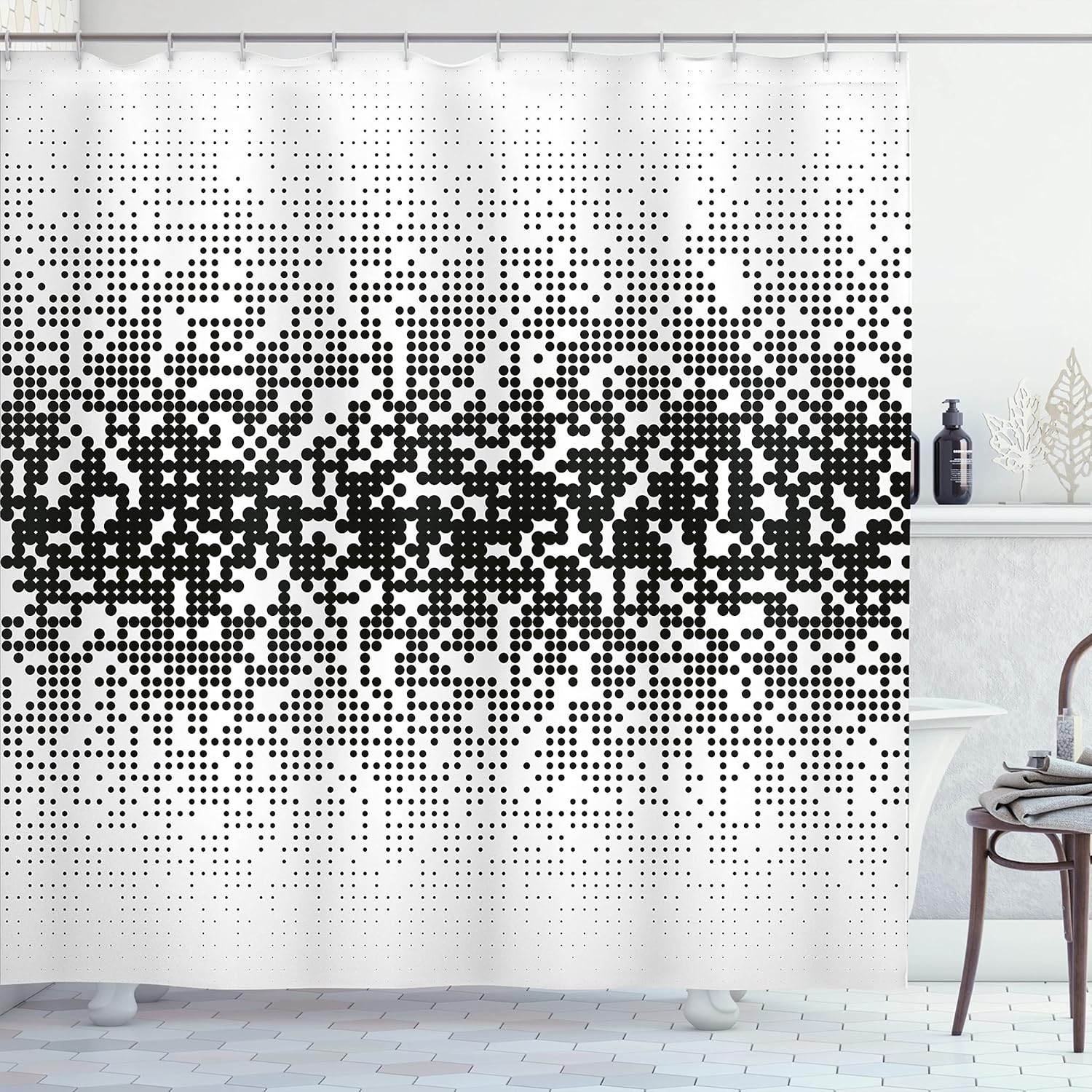 Black White Dot Pattern Shower Curtain Abstract Design Modern Decor Linen180X230 W60H190(CM)-1 Pcs
Black White Dot Pattern Shower Curtain Abstract Design Modern Decor Linen180X230 W60H190(CM)-1 Pcs