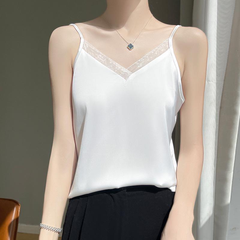 Silk Satin V-Neck Mesh Patchwork Sleeveless Camisole - Spring/Summer 2025 Women s Collection XXXL білий
Silk Satin V-Neck Mesh Patchwork Sleeveless Camisole - Spring/Summer 2025 Women s Collection XXXL білий