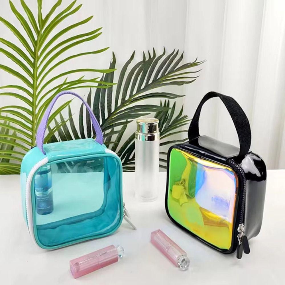 Square PVC Transparent Cosmetic Bag Zipper Skincare Storage Bag Portable Makeup Bag Women рожевий
Square PVC Transparent Cosmetic Bag Zipper Skincare Storage Bag Portable Makeup Bag Women рожевий