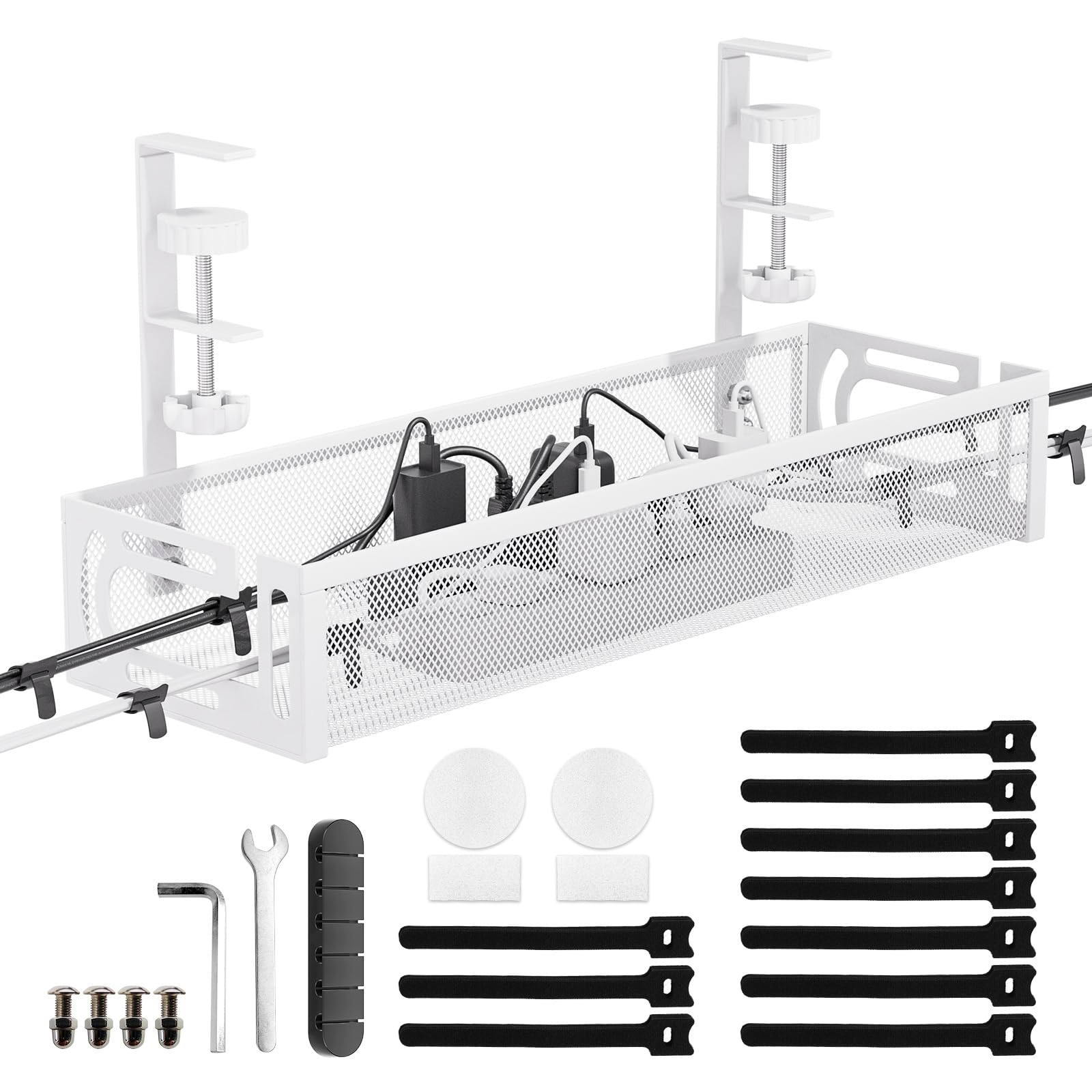 Ankuka Cable Tray Under Desk Storage Wire Hidden Width 40cm Desk Storage Top Board Installation Popular Edition No Drilling Required Router Storage білий
Ankuka Cable Tray Under Desk Storage Wire Hidden Width 40cm Desk Storage Top Board Installation Popular Edition No Drilling Required Router Storage білий