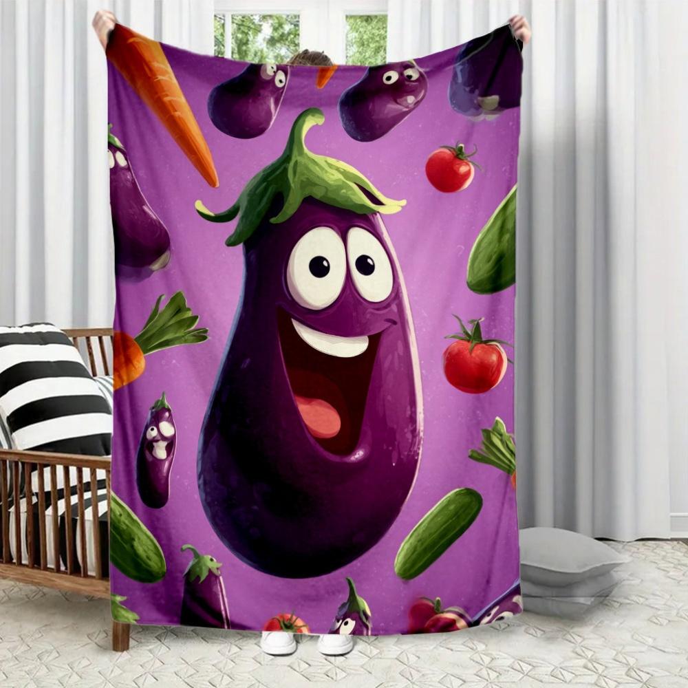 funny smiling eggplant Flannel printed blanket suitable for all seasons suitable for living room office sofa and travel 75x100cm
funny smiling eggplant Flannel printed blanket suitable for all seasons suitable for living room office sofa and travel 75x100cm