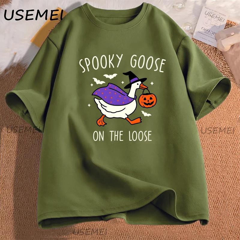 Spooky Goose T Shirt Halloween Tshirt Witchy Silly Goose Lover Tee Trick or Treat Graphic T Shirts Cotton Short Sleeve Tops 4XL
Spooky Goose T Shirt Halloween Tshirt Witchy Silly Goose Lover Tee Trick or Treat Graphic T Shirts Cotton Short Sleeve Tops 4XL