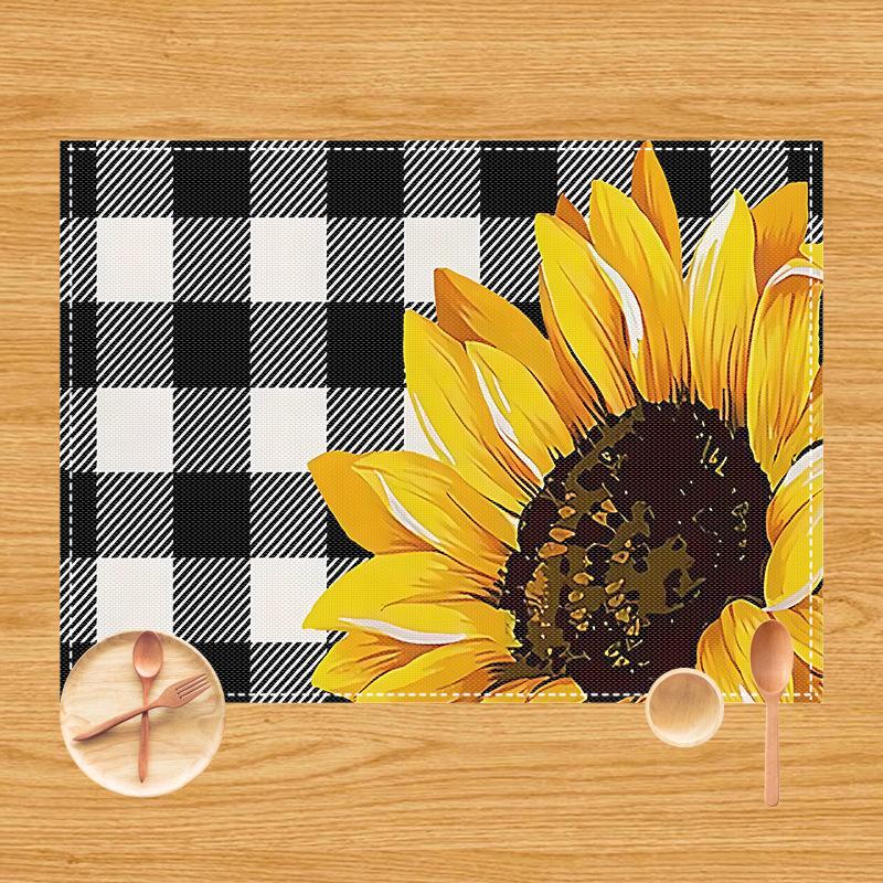 Sunflower Bee Placemat Rustic Country Style Plaid Honeycomb Daisies Kind Kitchen Dining Table Decor Placemat for Dining Table (as the picture,4PC-32X42cm)
Sunflower Bee Placemat Rustic Country Style Plaid Honeycomb Daisies Kind Kitchen Dining Table Decor Placemat for Dining Table (as the picture,4PC-32X42cm)