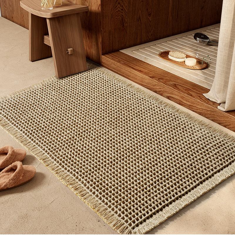 Waffle Bath Mat Non-Slip Ultra-Absorbent Polyester Blend Rug Machine Washable with Tassels for Bathroom Floor 40x60cm коричневий
Waffle Bath Mat Non-Slip Ultra-Absorbent Polyester Blend Rug Machine Washable with Tassels for Bathroom Floor 40x60cm коричневий