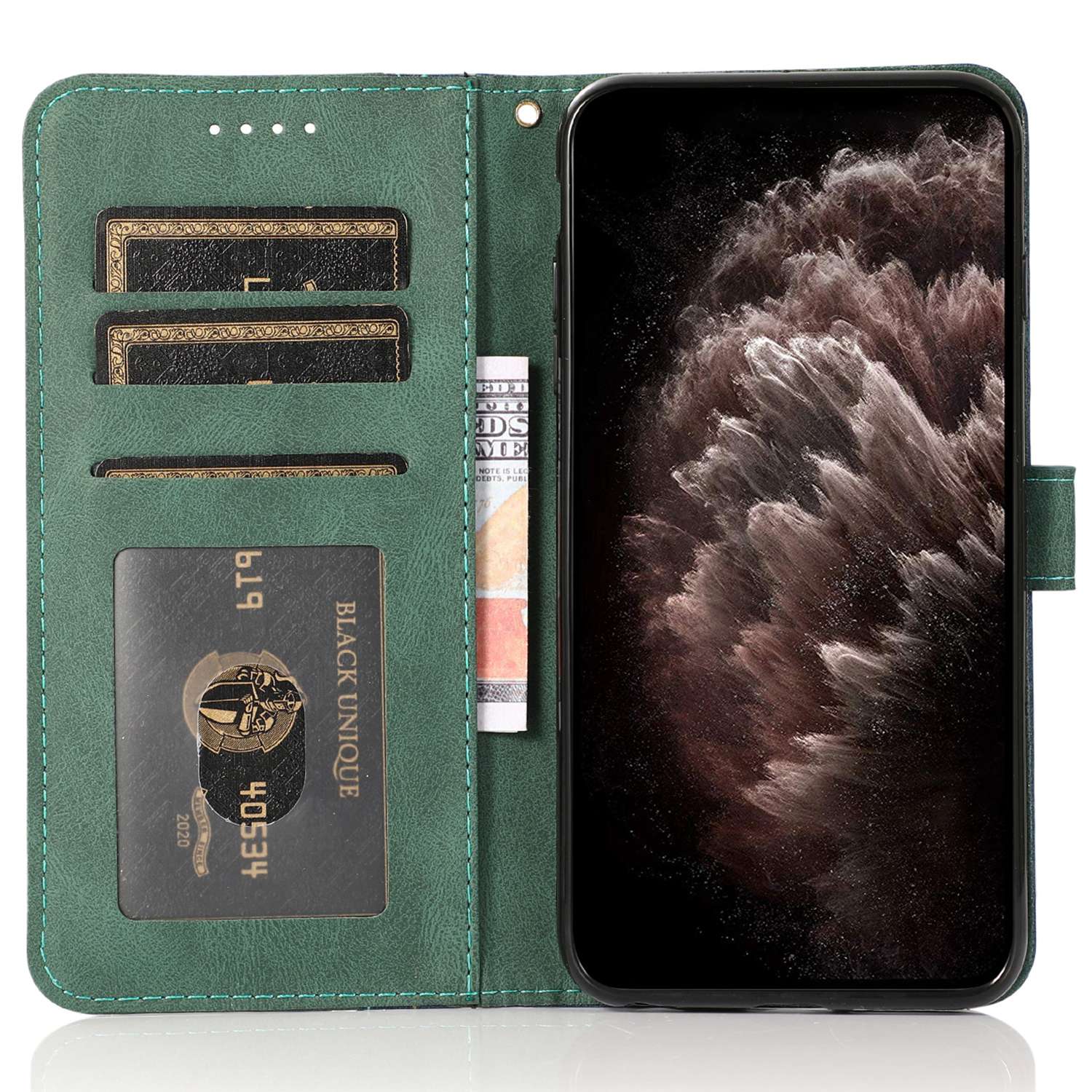 For iPhone 14 6.1 inch Dual-color Splicing PU Leather Wallet Stand Folio Flip Case Cover with Wrist Strap Blue/Green
For iPhone 14 6.1 inch Dual-color Splicing PU Leather Wallet Stand Folio Flip Case Cover with Wrist Strap Blue/Green