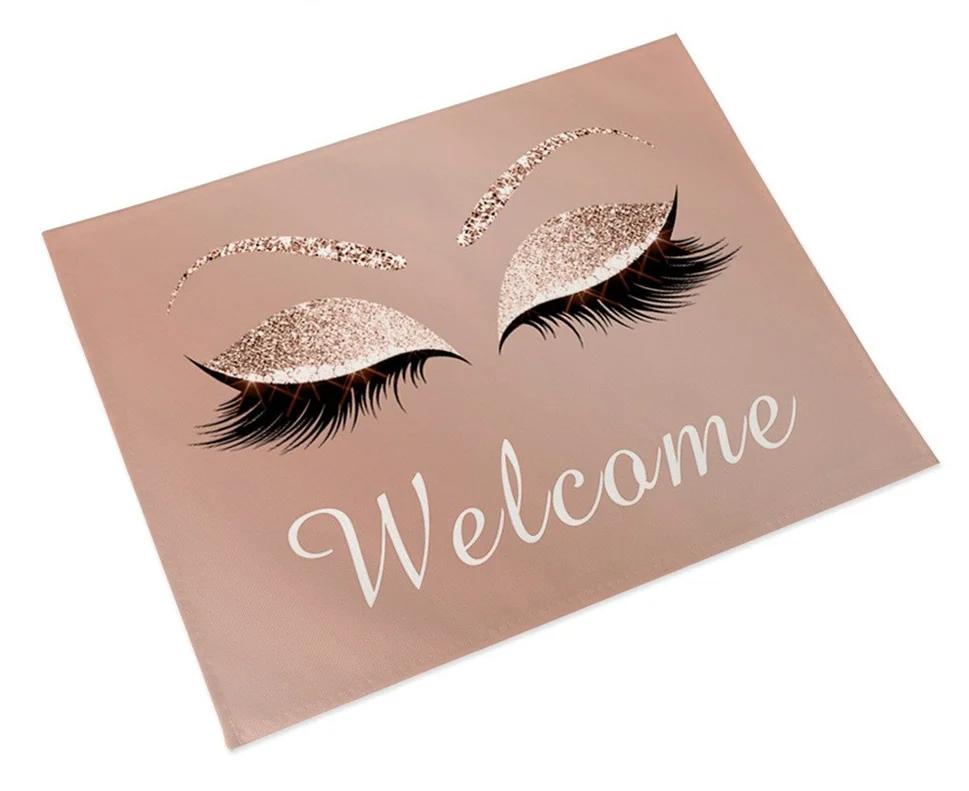 Women Eyelash Placemat Welcome Slogans Linen Dining Table Mats Coaster Pad Bowl Coffee Cup Mat 45x30CM Nordic Home Decor 2pcs 30x45cm
Women Eyelash Placemat Welcome Slogans Linen Dining Table Mats Coaster Pad Bowl Coffee Cup Mat 45x30CM Nordic Home Decor 2pcs 30x45cm