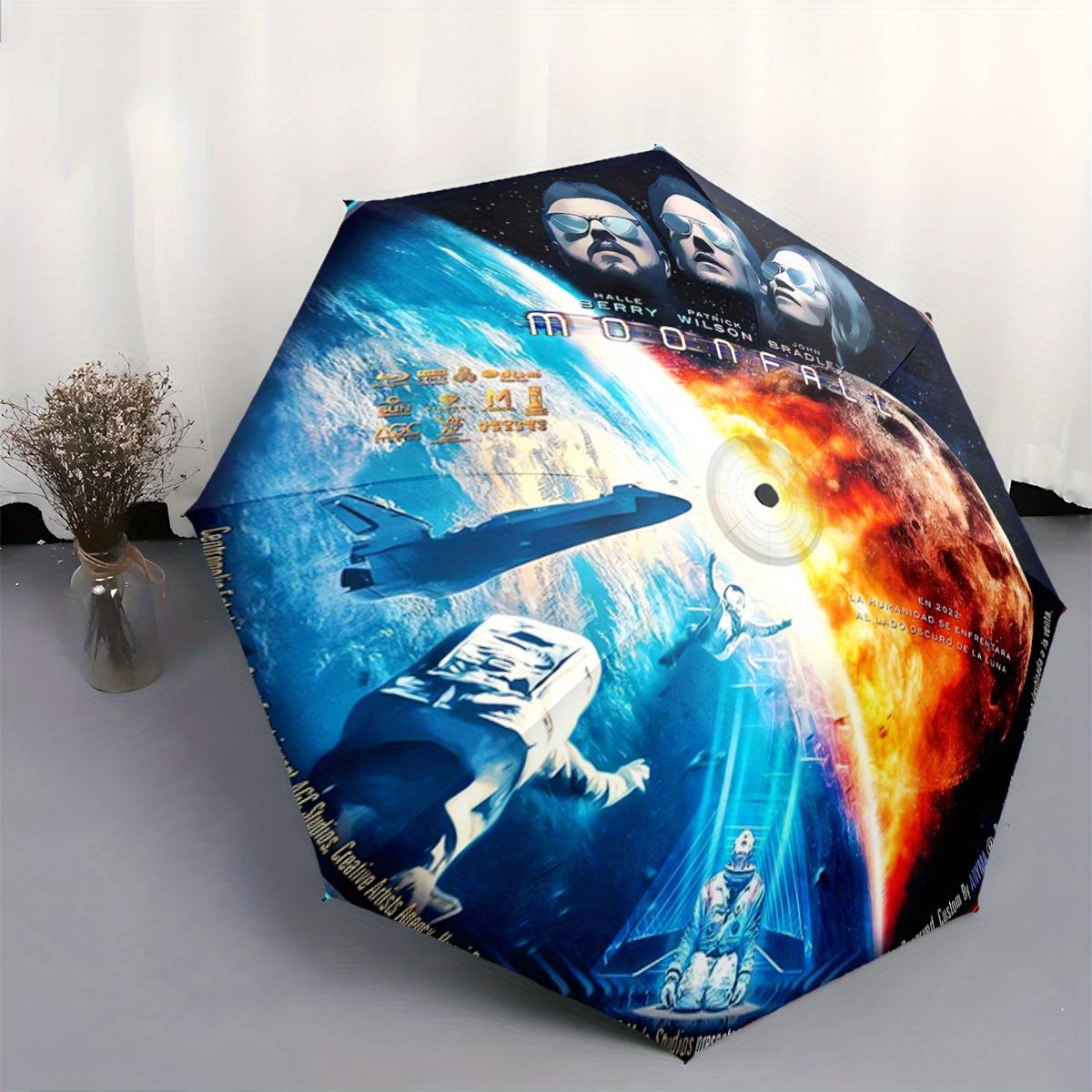 1pc Moonfall Pattern Print Automatic Folding Umbrella - Portable & Foldable Design with 8 Ribs, Durable Plastic/Iron Construct
1pc Moonfall Pattern Print Automatic Folding Umbrella - Portable & Foldable Design with 8 Ribs, Durable Plastic/Iron Construct