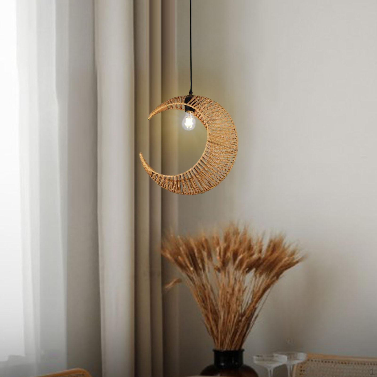 Moon Shaped Pendant Lamp Shade Light Paper Rope Woven Hanging Cover for Farmhouse Home
Moon Shaped Pendant Lamp Shade Light Paper Rope Woven Hanging Cover for Farmhouse Home