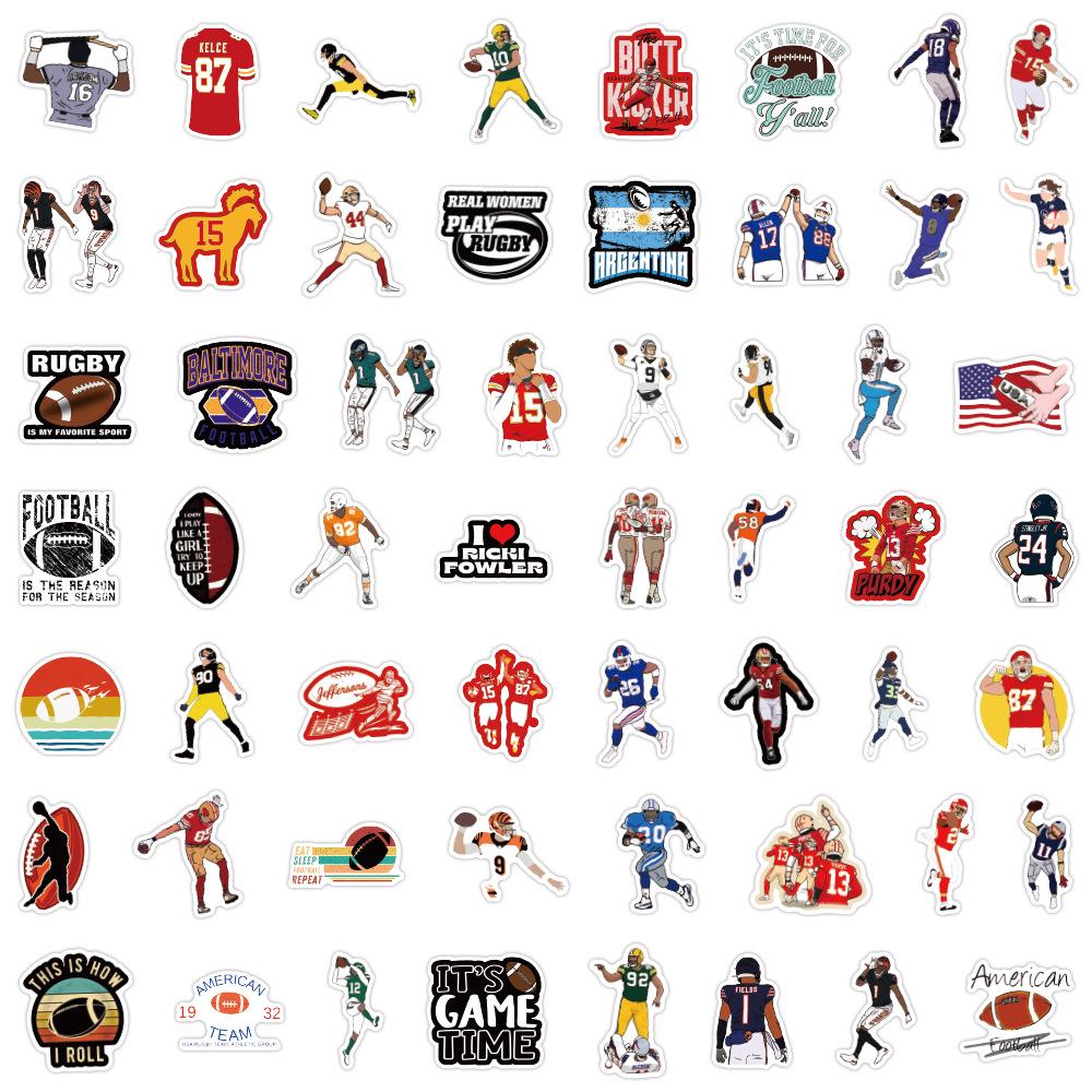 55-Count Waterproof Football & Rugby Cartoon Graffiti Sticker Set for Suitcases & Water Bottles
55-Count Waterproof Football & Rugby Cartoon Graffiti Sticker Set for Suitcases & Water Bottles