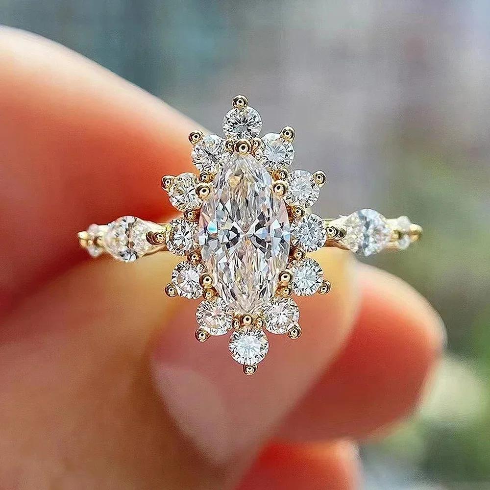 New Sparkling Gold Color Cubic Zirconia Rings Trendy Engagement Wedding Bands Women Accessories Luxury CZ Zircon 2026 6
New Sparkling Gold Color Cubic Zirconia Rings Trendy Engagement Wedding Bands Women Accessories Luxury CZ Zircon 2026 6