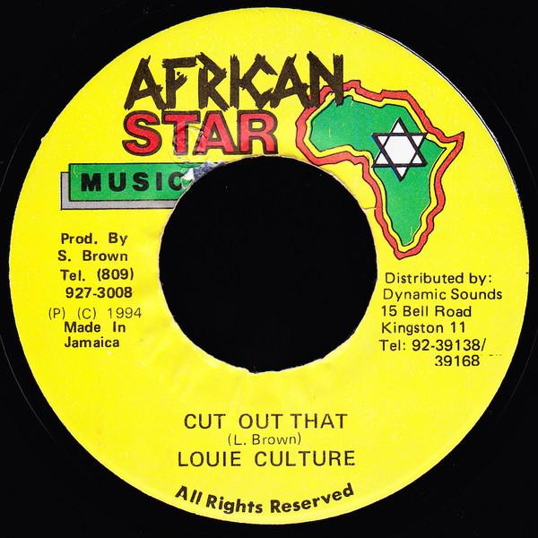 7inch Record LOUIE CULTURE - Cut Out That NONE African Star Mu 1994 Jamaica Reggae, Ska & Dub Used
7inch Record LOUIE CULTURE - Cut Out That NONE African Star Mu 1994 Jamaica Reggae, Ska & Dub Used
