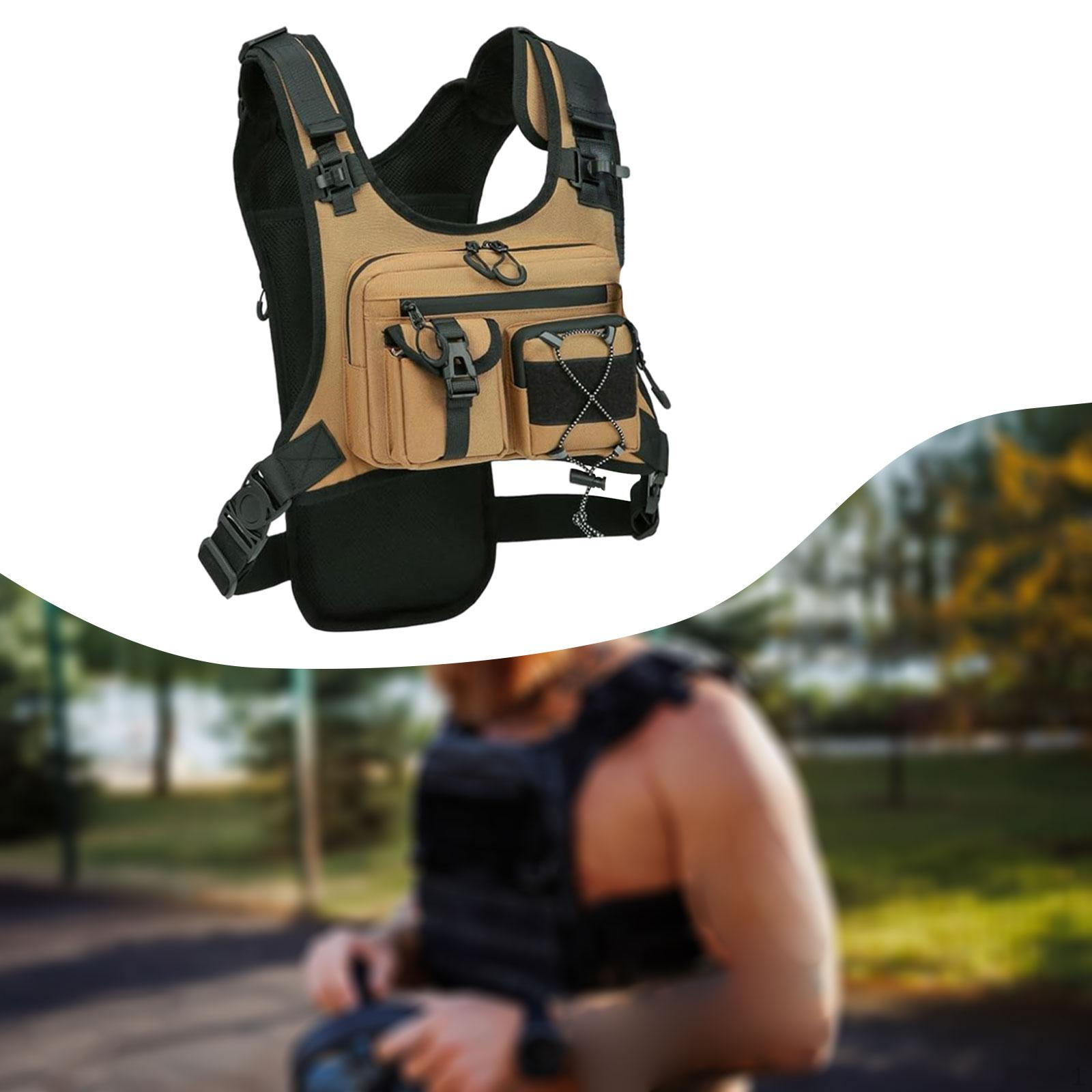 Нагрудная сумка-рюкзак для тренировок на открытом воздухе, многофункциональный жилет на молнии, подсумок-разгрузка для бега хаки
Нагрудная сумка-рюкзак для тренировок на открытом воздухе, многофункциональный жилет на молнии, подсумок-разгрузка для бега хаки