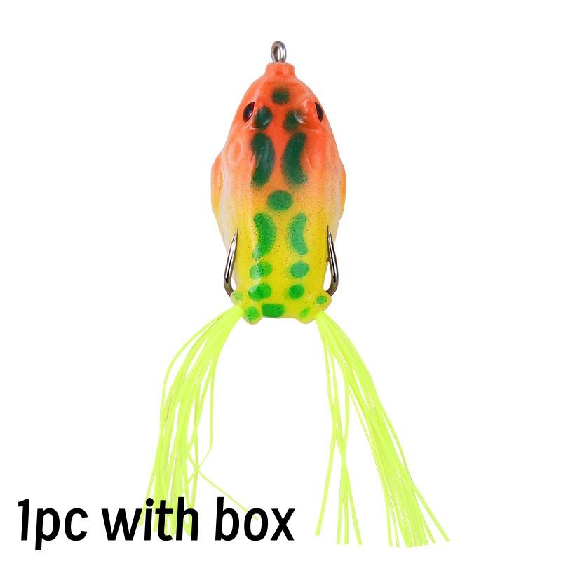 1pc Frog Lure Soft Tube Bait Plastic Fishing Lure with Fishing Hooks Top Water Ray Frog Artificial 3D Eyes Fishing Tackle 6.5g
1pc Frog Lure Soft Tube Bait Plastic Fishing Lure with Fishing Hooks Top Water Ray Frog Artificial 3D Eyes Fishing Tackle 6.5g