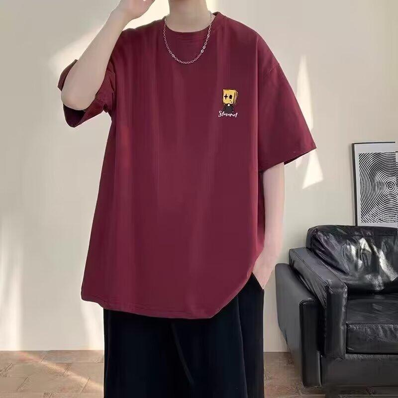 Новая летняя футболка с короткими рукавами для мужчин, тренд в корейском стиле, простой топ с короткими рукавами, свободная повседневная брендовая футболка в гонконгском стиле 3XL
Новая летняя футболка с короткими рукавами для мужчин, тренд в корейском стиле, простой топ с короткими рукавами, свободная повседневная брендовая футболка в гонконгском стиле 3XL