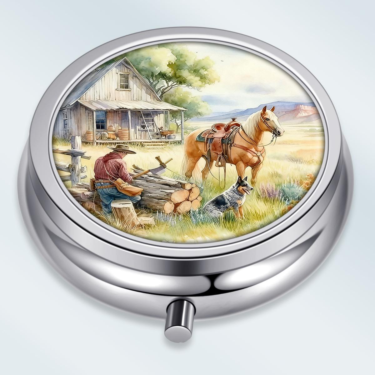 Portable Pill Box with 3 Compartments, Mini Metal Medicine Organizer Case, Cute Printed Pill Container for Vitamins, Pills, Jewelry, Travel, Daily Use
Portable Pill Box with 3 Compartments, Mini Metal Medicine Organizer Case, Cute Printed Pill Container for Vitamins, Pills, Jewelry, Travel, Daily Use