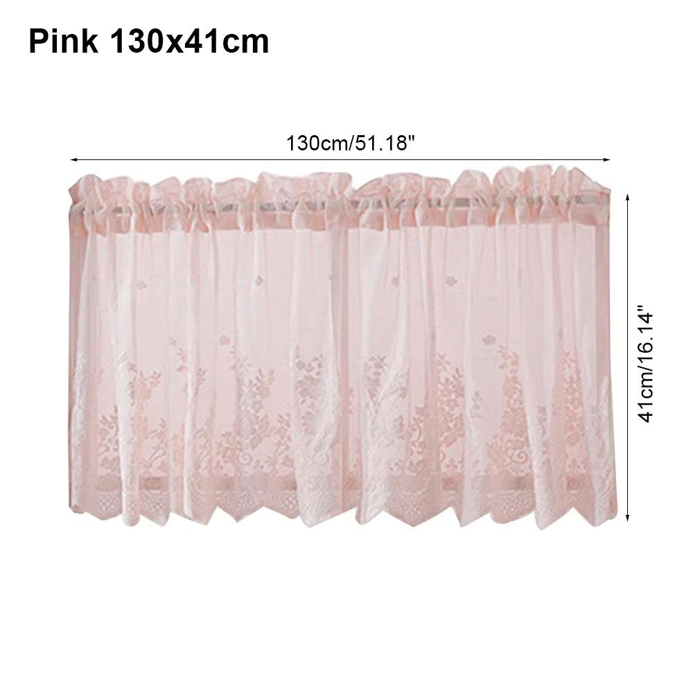 1Pcs Modern Coffee Short Curtain Jacquard Lace Small Curtain Durable Window Curtain Home Decor Pink 130x41cm
1Pcs Modern Coffee Short Curtain Jacquard Lace Small Curtain Durable Window Curtain Home Decor Pink 130x41cm