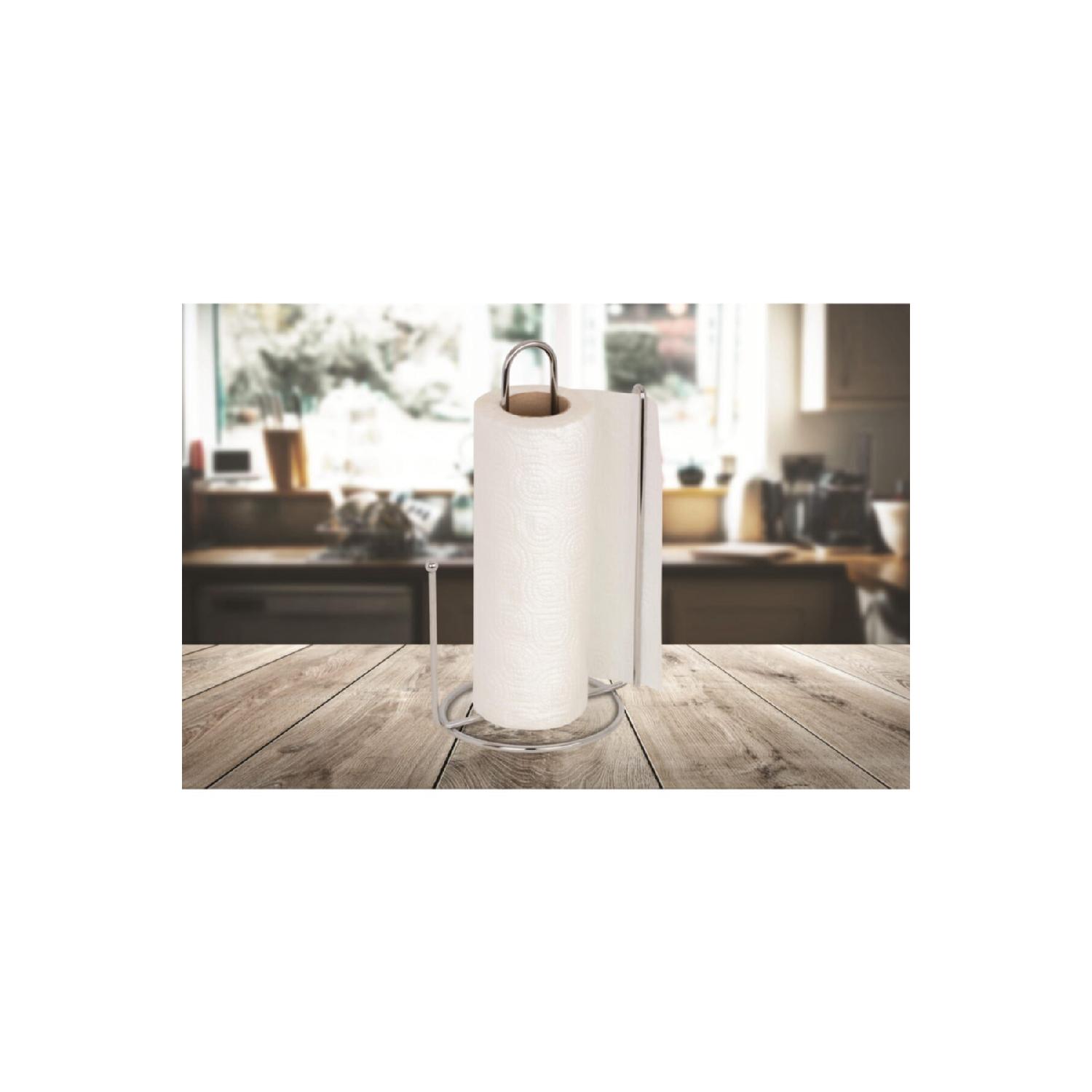 Хромированный держатель для бумажных полотенец на столешнице 
Хромированный держатель для бумажных полотенец на столешнице