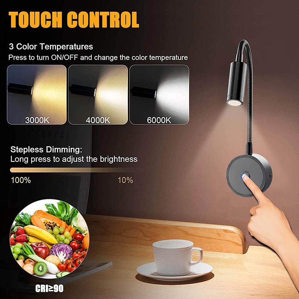 12-24V LED Spotlight Camper Reading Lights Flexible Gooseneck 3 Color Dimmable RV Interior LED Lighting Van Boat Lamp Wall Light 1PC серебряный
12-24V LED Spotlight Camper Reading Lights Flexible Gooseneck 3 Color Dimmable RV Interior LED Lighting Van Boat Lamp Wall Light 1PC серебряный