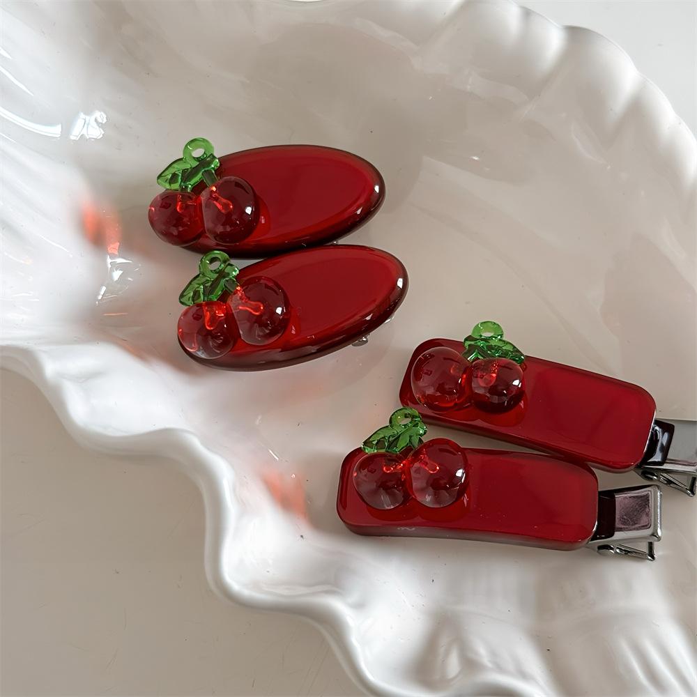 Beautiful Red Cherry Hair Clips for Woman High Quality Transparent Red Fashionable Student Hair Clips
Beautiful Red Cherry Hair Clips for Woman High Quality Transparent Red Fashionable Student Hair Clips