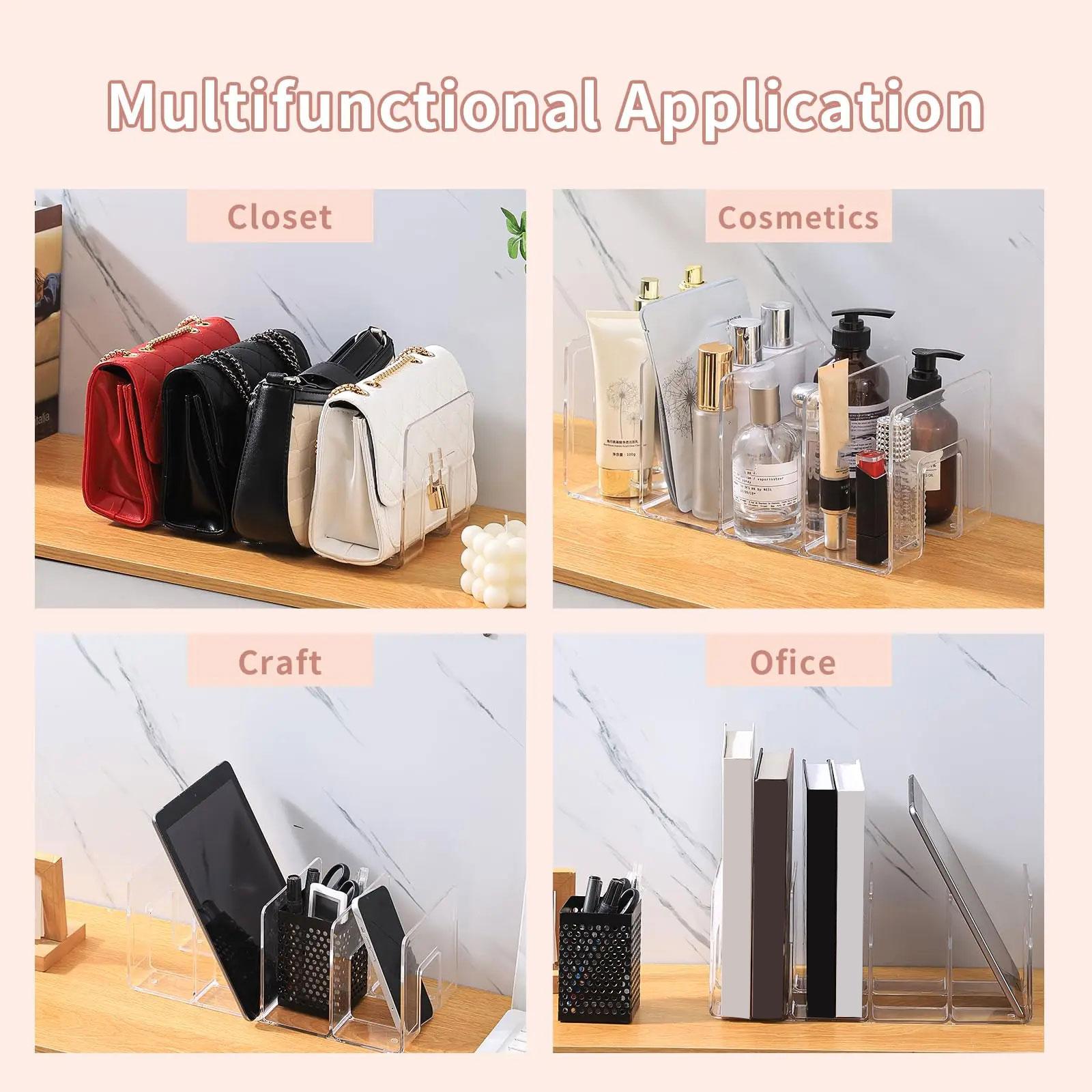 Clear Purse Organizers with 4 Compartments Accessory for Closet Shelf and Display Stand Storage Solution Household Use прозрачный
Clear Purse Organizers with 4 Compartments Accessory for Closet Shelf and Display Stand Storage Solution Household Use прозрачный