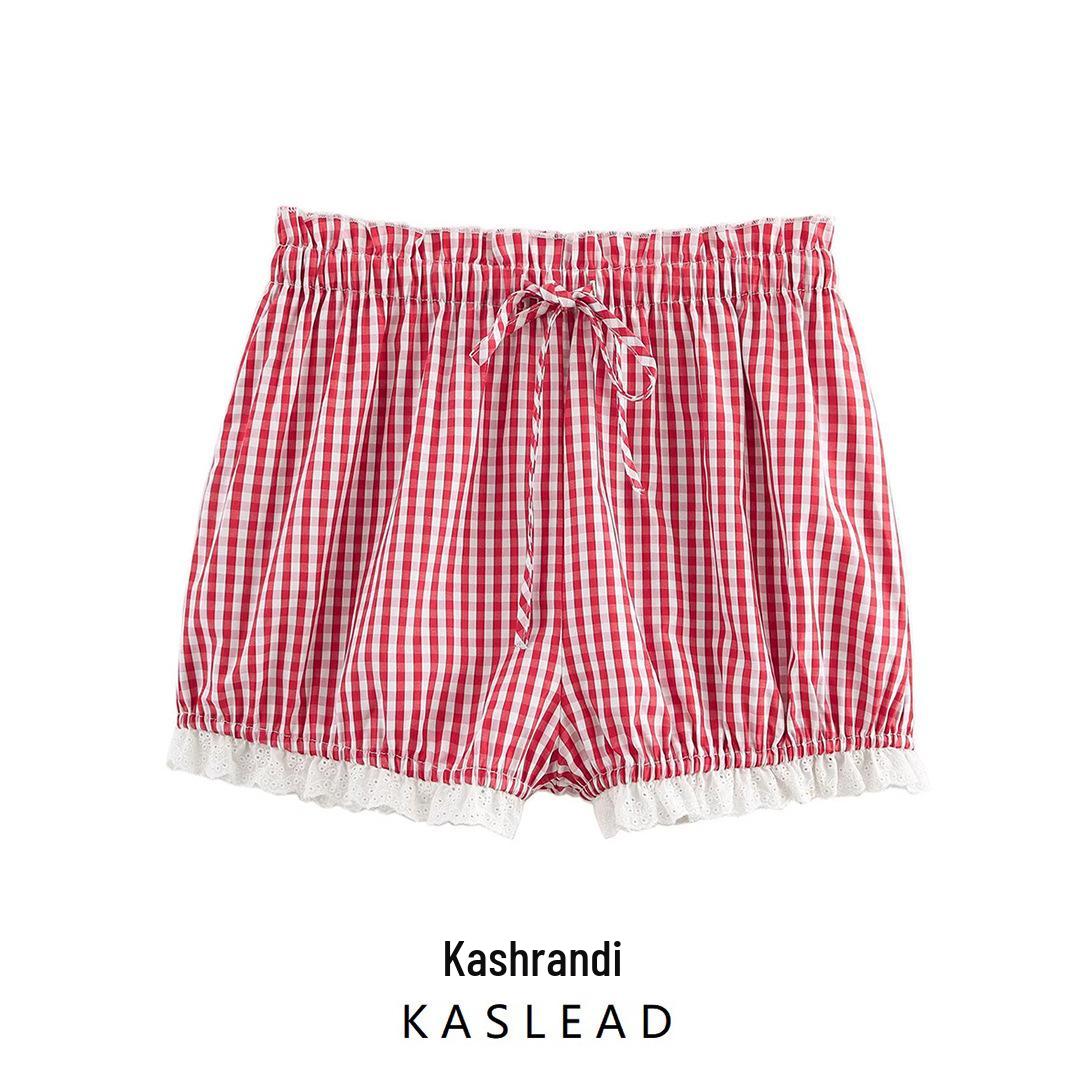 2025 Spring Women s Fashion: European-American Style Plaid Patchwork Lace Shorts S красный
2025 Spring Women s Fashion: European-American Style Plaid Patchwork Lace Shorts S красный