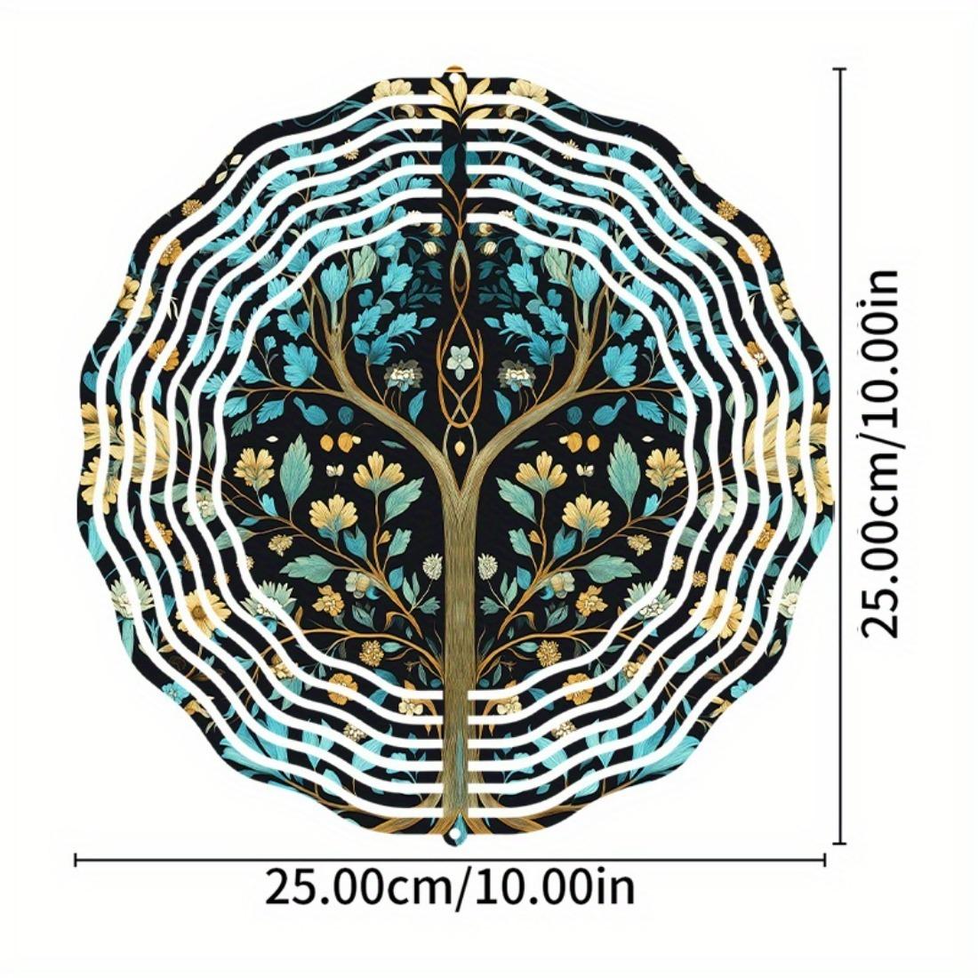 Металлический садовый колокольчик с черным и синим цветочным дизайном мандалы дерева, крючок 360° для всесезонного использования на открытом воздухе/в помещении - элегантный декор для двора и патио 01A
Металлический садовый колокольчик с черным и синим цветочным дизайном мандалы дерева, крючок 360° для всесезонного использования на открытом воздухе/в помещении - элегантный декор для двора и патио 01A