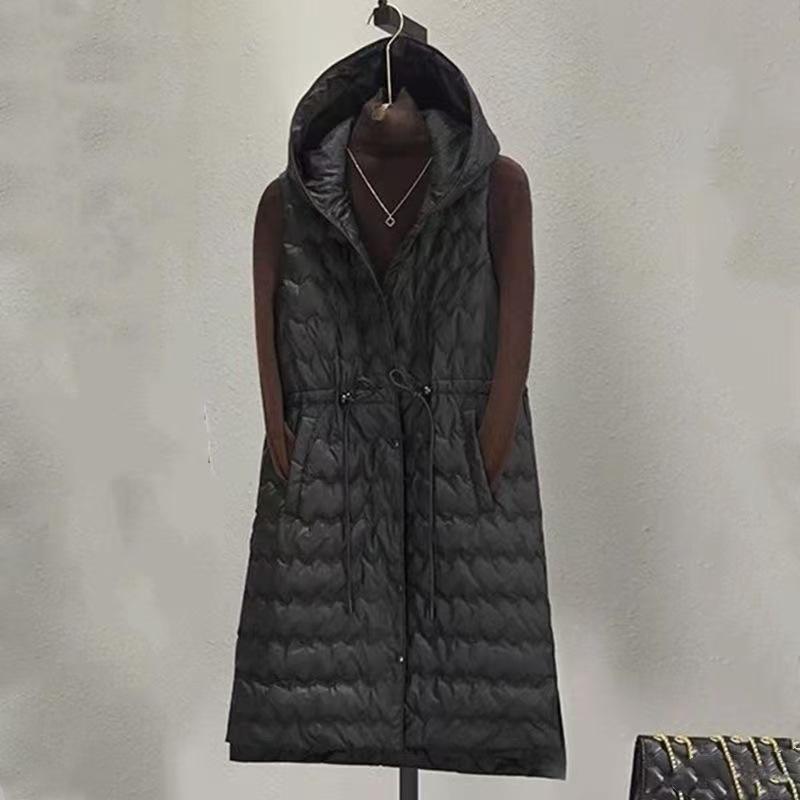 Women Hooded Long Vest Jacket Casual Warm Sleeveless Waistcoat Women Thicken Padded Vest Coat Fashion Jacket XXL чорний
Women Hooded Long Vest Jacket Casual Warm Sleeveless Waistcoat Women Thicken Padded Vest Coat Fashion Jacket XXL чорний